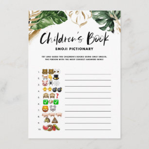 Carte D'accompagnement Baby shower de Pictionary du livre pour enfants Tr