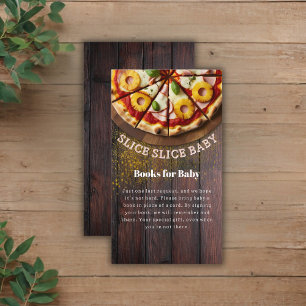 Carte D'accompagnement Baby shower de pizza en tranches rustiques