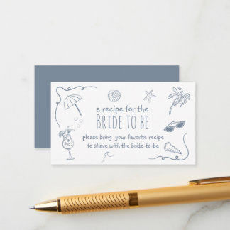 Carte D'accompagnement Baby Shower de plage Partagez une recette