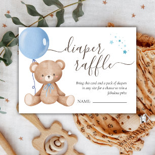 Carte D'accompagnement Baby shower de plongeur  de l'ours en peluche Raff