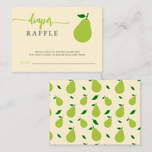 Carte D'accompagnement Baby shower de poire neutre selon le sexe Refus de