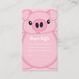 Carte D'accompagnement Baby shower de porc rose