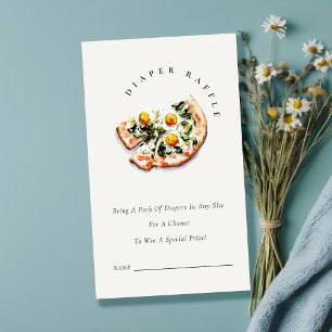 Carte D'accompagnement Baby shower de raffe de la couche de pizza de livr