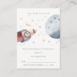 Carte D'accompagnement Baby shower de rayonnages rayés de l'espace extra-