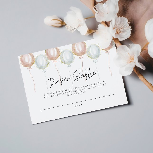 Carte D'accompagnement Baby shower de révélation du sexe du balloon de ch (Créateur téléchargé)