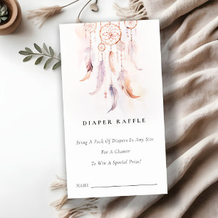 Carte D'accompagnement Baby shower de rousseur de couches Dreamcatcher en