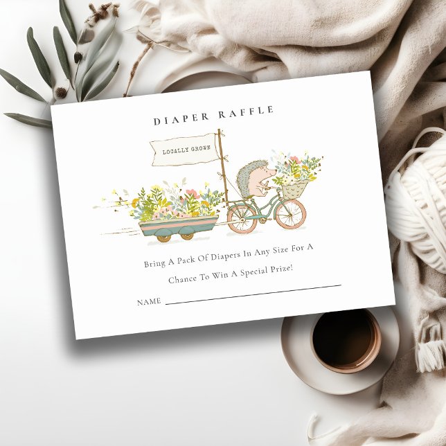 Carte D'accompagnement Baby shower de rousseur de hérisson cultivé locale (Créateur téléchargé)