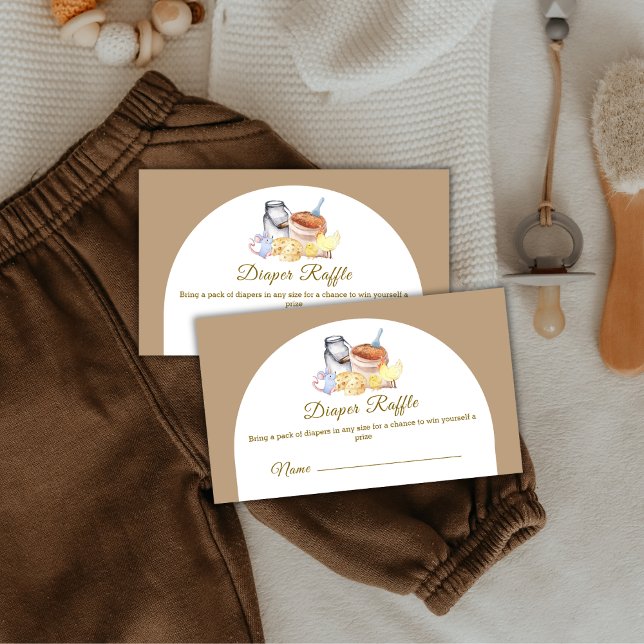 Carte D'accompagnement Baby shower de rousseur de la souris de poulet de  (Farm Chicken Mouse Diaper Raffle Baby Shower Enclosure Card)