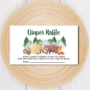 Carte D'accompagnement Baby shower de rousseur de laine de bois rustique
