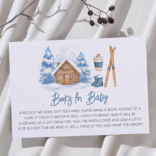 Carte D'accompagnement Baby shower de ski Apres Livres pour bébé