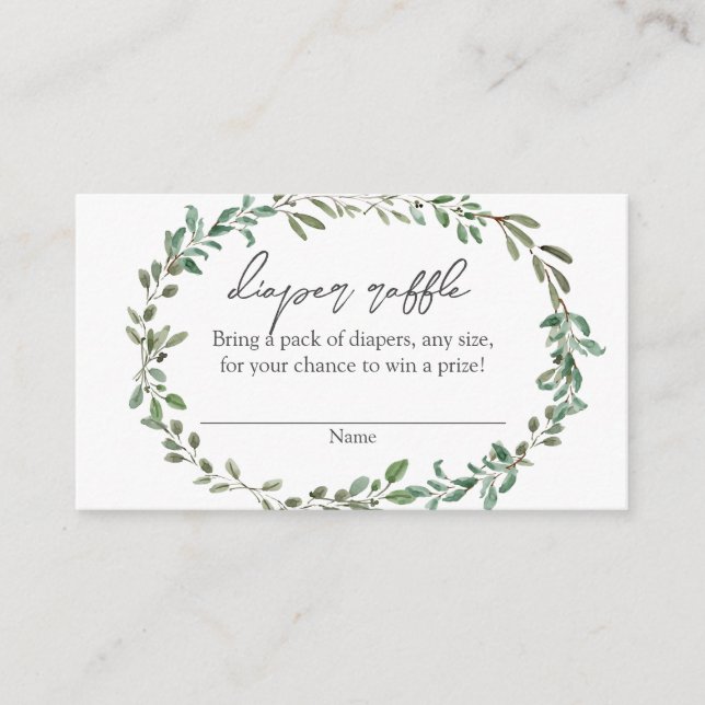 Carte D'accompagnement Baby shower de verdure bohème Refle de couches Ins (Devant)