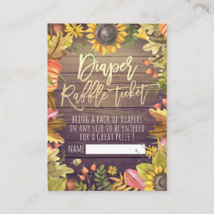Carte D'accompagnement Baby shower Déchets Citrouille Ticket Tournesol
