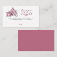 Baby shower Déchets de bébé rose Raffle