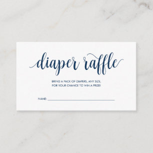 Carte D'accompagnement Baby shower Déchets Raffle, Rustique moderne bleu