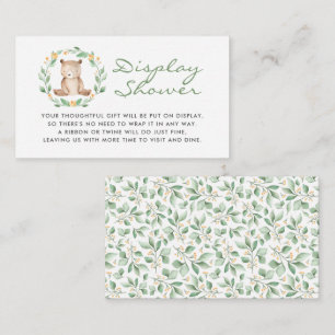 Carte D'accompagnement Baby shower d'écran de toilette de l'ours bébé