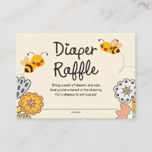 Carte D'accompagnement Baby shower des abeilles de chaux