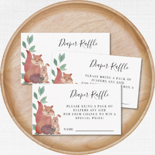 Carte D'accompagnement Baby shower des animaux de bois - Demande de rabat