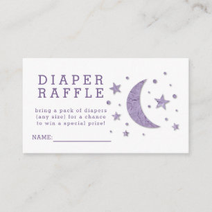 Carte D'accompagnement Baby shower des étoiles Lavender Ticket Raffle de
