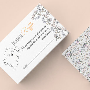 Carte D'accompagnement Baby shower d'Halloween, chauve-souris et araignée