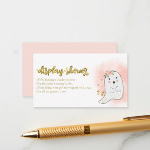 Carte D'accompagnement Baby shower d'Halloween Ghost mignonne douche