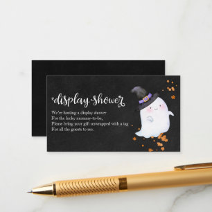 Carte D'accompagnement Baby shower d'Halloween Ghost mignonne douche