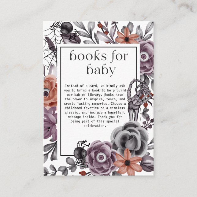 Carte D'accompagnement Baby shower d'Halloween, neutre pour les hommes et (Devant)