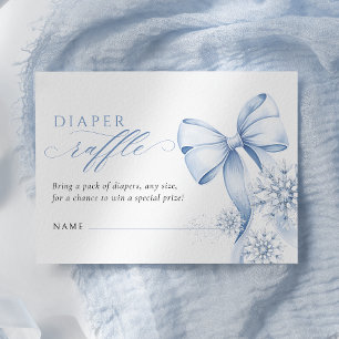 Carte D'accompagnement Baby shower d'hiver bleu Déchets