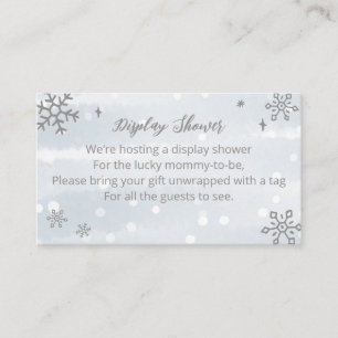 Carte D'accompagnement Baby shower d'hiver Coupe de neige