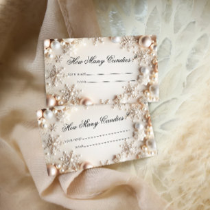 Carte D'accompagnement Baby shower d'hiver Devinez combien de bonbons