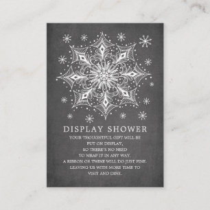 Carte D'accompagnement Baby shower d'hiver Little Snowflake Affichage Dou