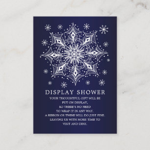 Carte D'accompagnement Baby shower d'hiver Little Snowflake Affichage Dou