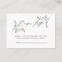 Baby shower d'hiver Rustique Verdure Raffle de cou