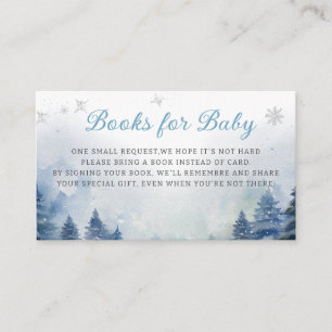Carte D'accompagnement Baby shower d'hiver Snow Mountain pour bébé
