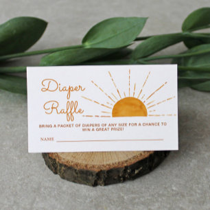 Carte D'accompagnement Baby shower diaper raffle soleil