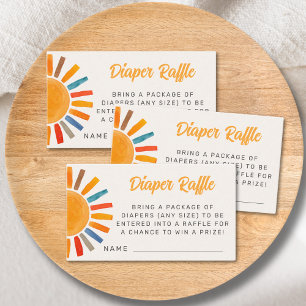 Carte D'accompagnement Baby shower diaper raffle soleil