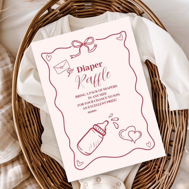 Carte D'accompagnement Baby shower Diapper Dessous Main Dessous  (Créateur téléchargé)