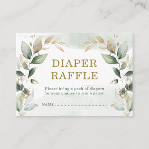 Carte D'accompagnement Baby shower doré doux Raffle de couches de