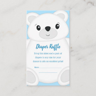 Carte D'accompagnement Baby shower d'ours bleu polaire