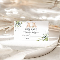 Baby shower d'ours devinez combien de nounours