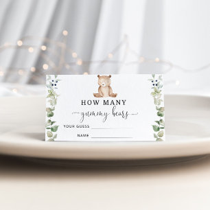 Carte D'accompagnement Baby shower d'ours devinez combien d'ours