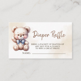 Carte D'accompagnement Baby shower d'ours en peluche Aquarelle Raffin