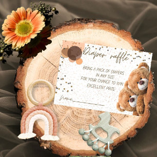 Carte D'accompagnement Baby shower d'ours en peluche neutre pour les homm