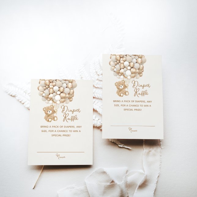 Carte D'accompagnement Baby shower d'ours neutre selon le sexe (Créateur téléchargé)