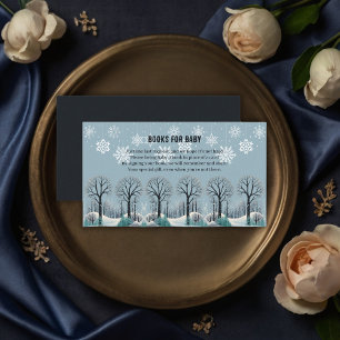 Carte D'accompagnement Baby shower Dreamwood Winter Forest Snowflakes