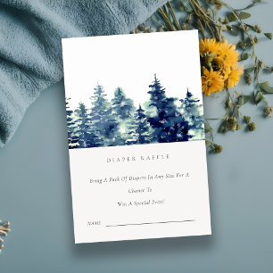 Carte D'accompagnement Baby shower du  de la chair de neige de la forêt d