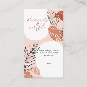 Carte D'accompagnement Baby shower du désert Boho Sud-Ouest Raffle de cou