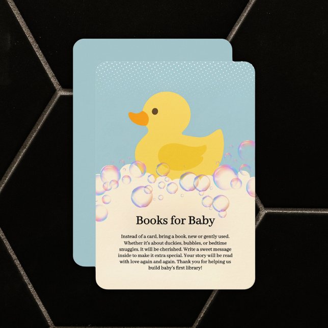 Carte D'accompagnement Baby shower en caoutchouc Ducky Bubbles (Créateur téléchargé)