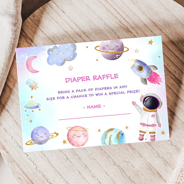 Carte D'accompagnement Baby shower Espace Externe Refroidissement Billet  (Créateur téléchargé)