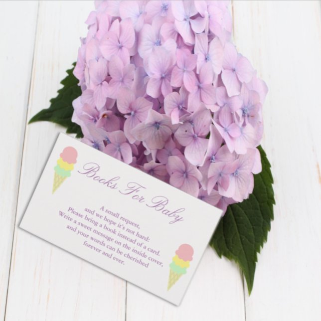 Carte D'accompagnement Baby shower Été Crème Glace Livres Pour Baby Card (Créateur téléchargé)