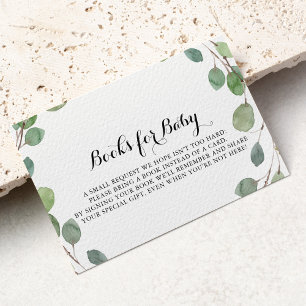 Carte D'accompagnement Baby shower Eucalyptus vert Demande de réservation